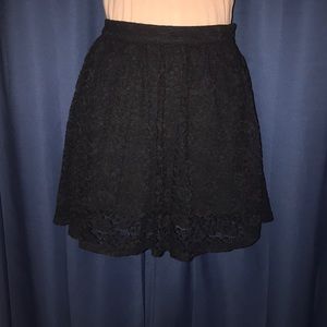 Black floral Lace Skirt
